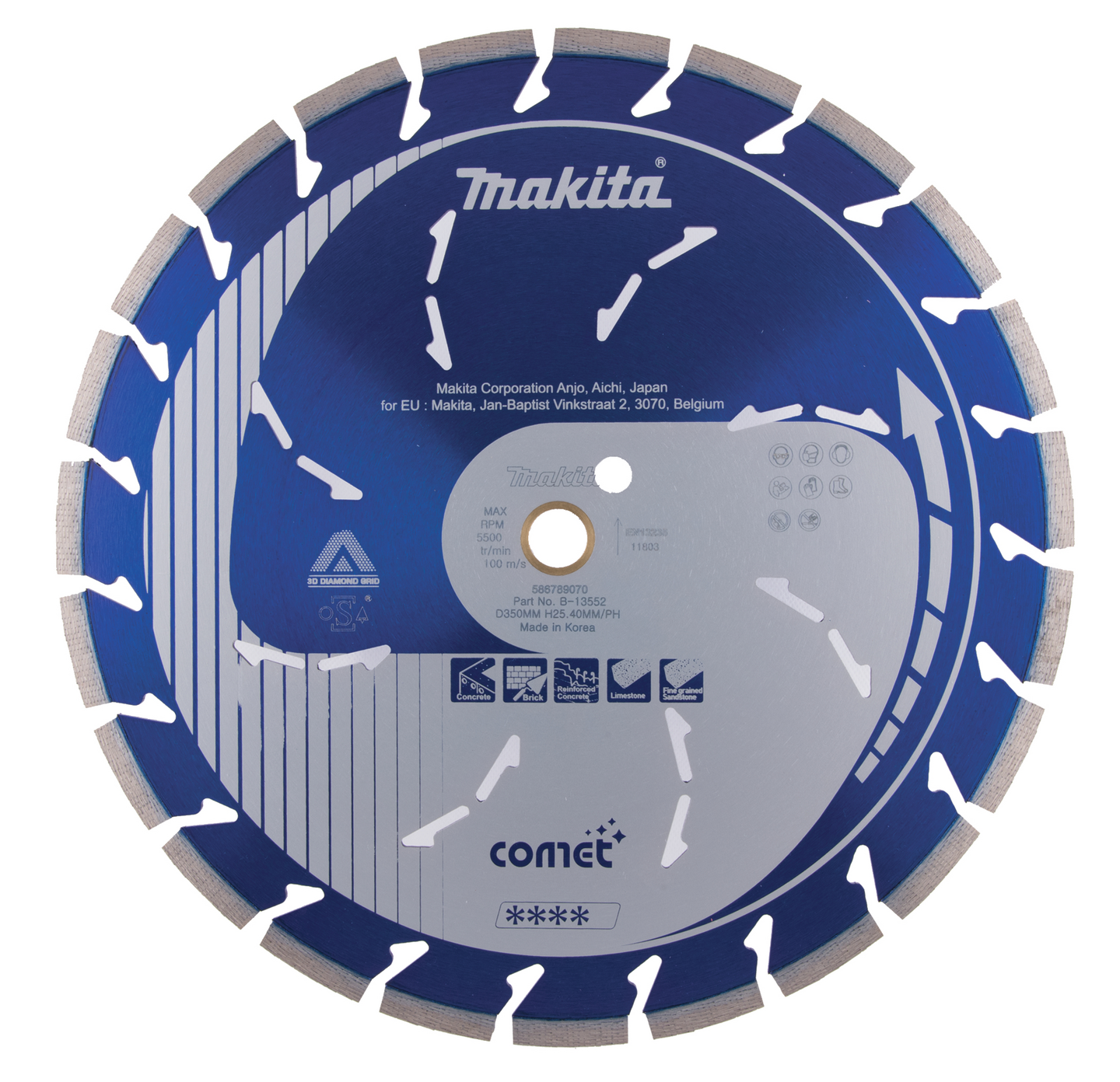 Timanttikatkaisulaikka Makita Comet Rapid X Mm Segmentti Mm