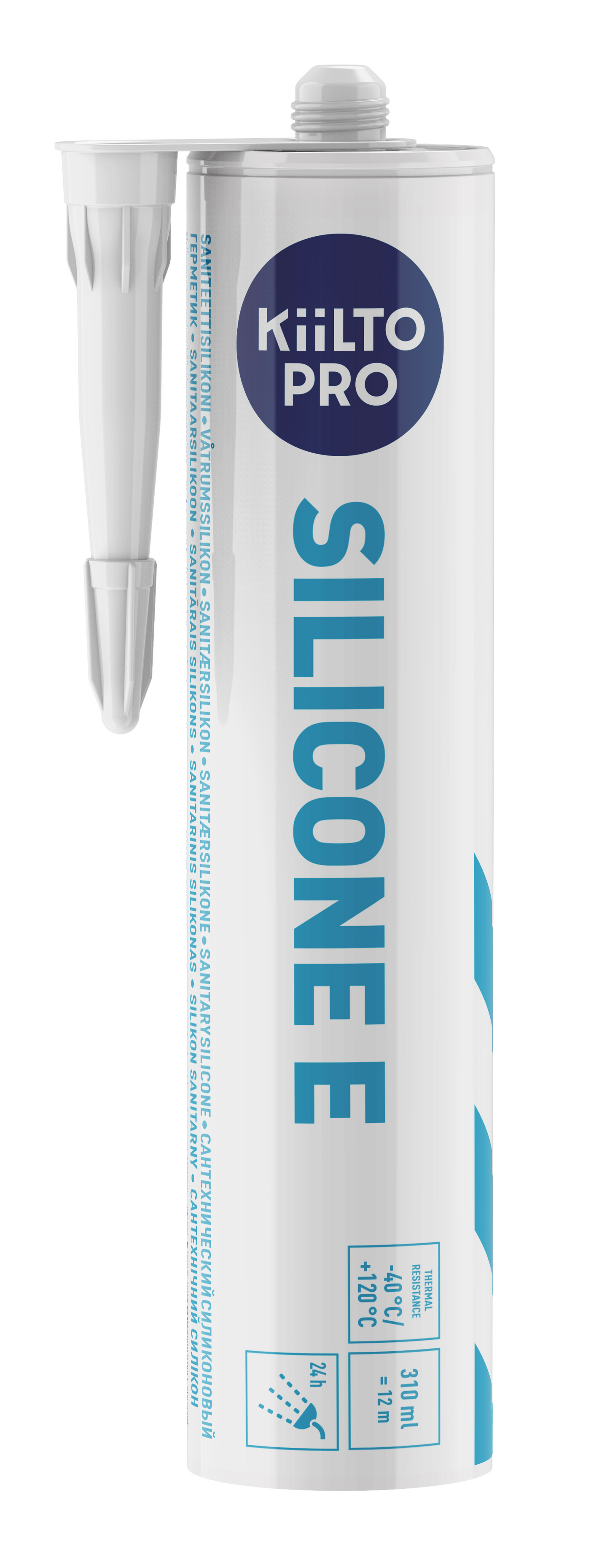 Saniteettisilikoni Kiilto Pro Silicone E 310 Ml 100 Pure White K Rauta