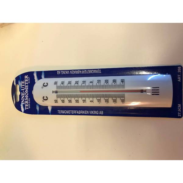 TERMOMETER UTE INNE PLAST 27CM Byggmakker