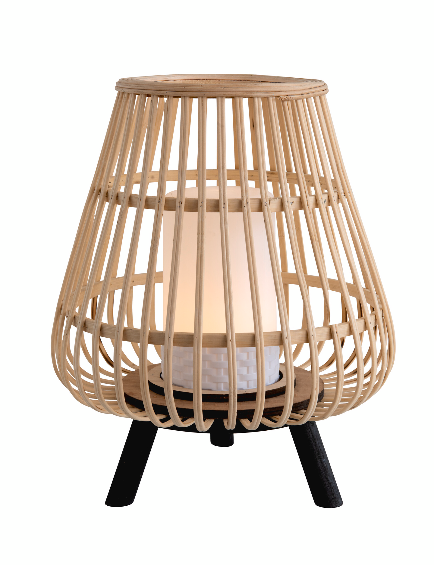 Pöytälyhty Airam Sorrento bambu 30cm paristokäyttöinen