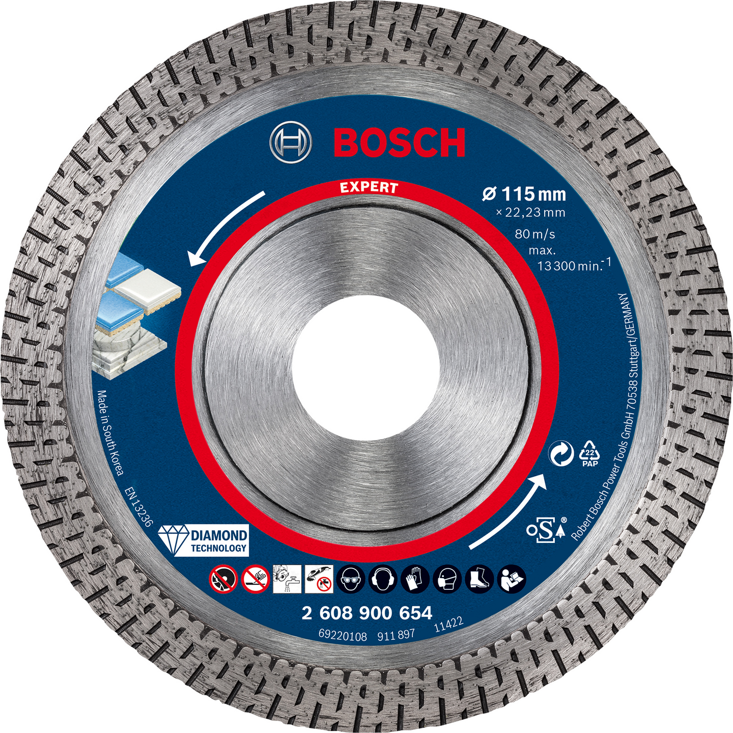 Timanttikatkaisulaikka Bosch EXPERT HardCeramic 115 x 22,23 x 1,4 x 10 mm