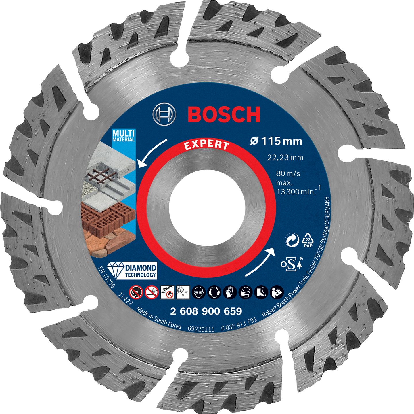 Timanttikatkaisulaikka Bosch EXPERT MultiMaterial 115 x 22,23 x 2,2 x 12 mm
