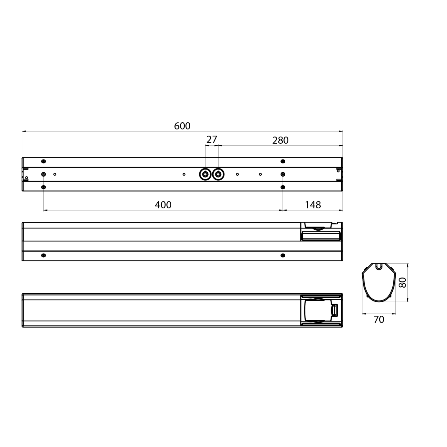 Kylpyhuonevalaisin Ensto Alisa AL143l600/DW led 7W/8DWSO IP44