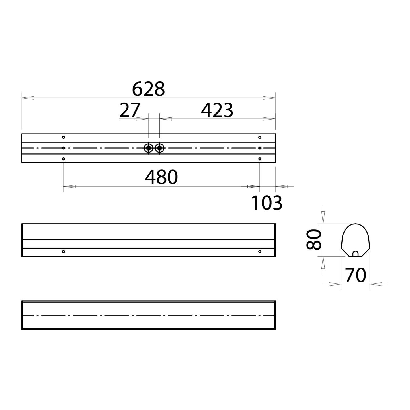Kylpyhuonevalaisin Ensto Alisa AL14018led/DW led 9W/8DW IP44