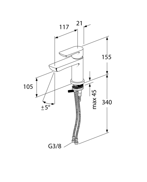 TVÄTTSTÄLLSBLANDARE ESTETIC KR GUSTAVSBERG 41218051