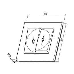 Verhokytkin Elko Plus 16A/IP21 uppoasennus Ocean Plastic musta