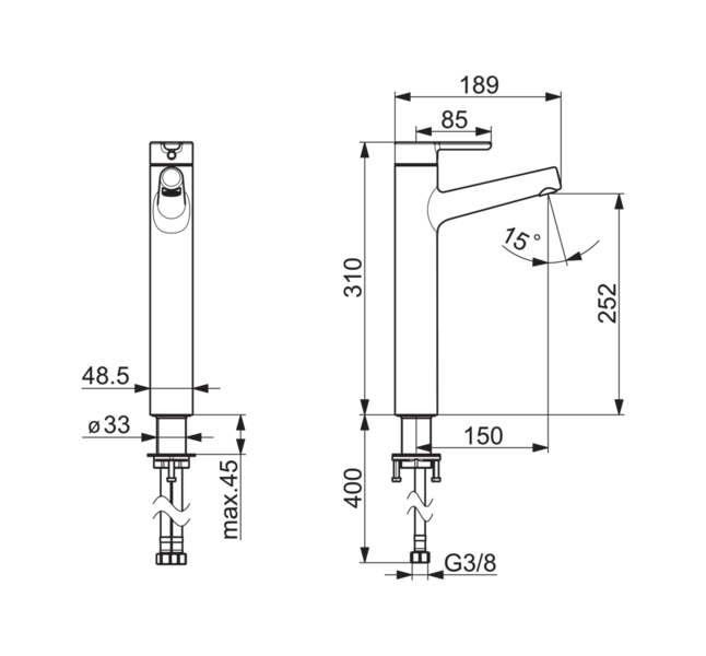 Pesuallashana Oras Inspera 3001F korkea