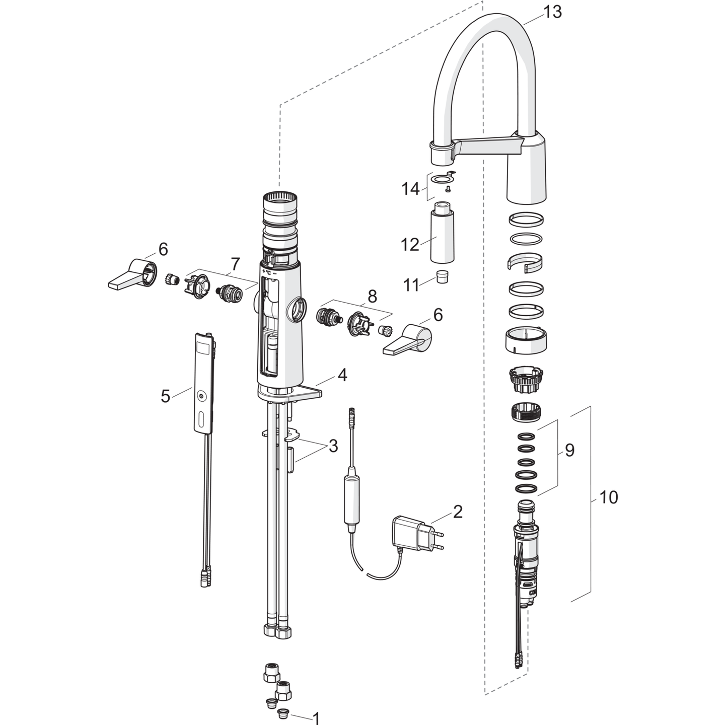 Keittiöhana Oras Optima 2728F kääntyvällä juoksuputkella