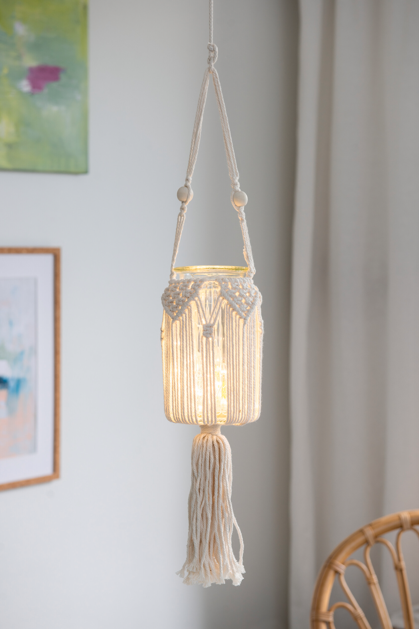 Koristepurkki Airam Maui 60cm 4 lediä paristokäyttöinen