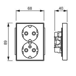 Pistorasia ABB Impressivo 2-osainen uppo 302E-885P mattamusta