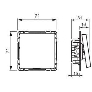 Kytkin ABB Impressivo 6 uppo 1066-885P mattamusta