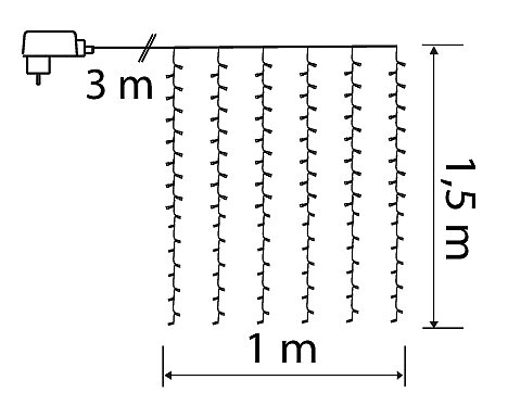Valoverho Airam Dire 96 lediä 100cm IP44
