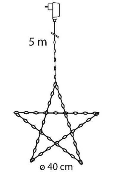 Ikkunakoriste Airam Cometa 135 lediä IP44