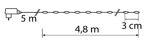 Valolanka Airam Helmi 160 lediä IP44