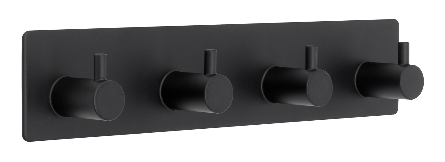 Tarrakoukku Cello Modena 4 koukkua ruostumaton teräs musta