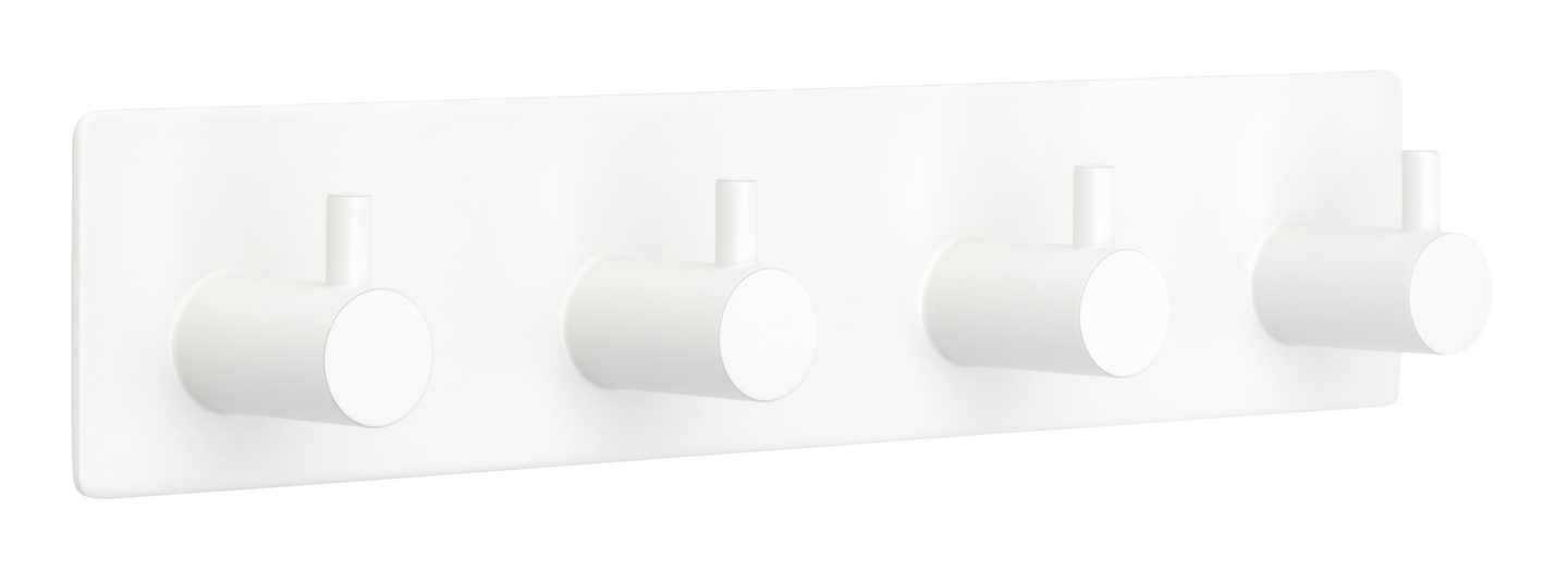 Tarrakoukku Cello Modena 4 koukkua ruostumaton teräs valkoinen