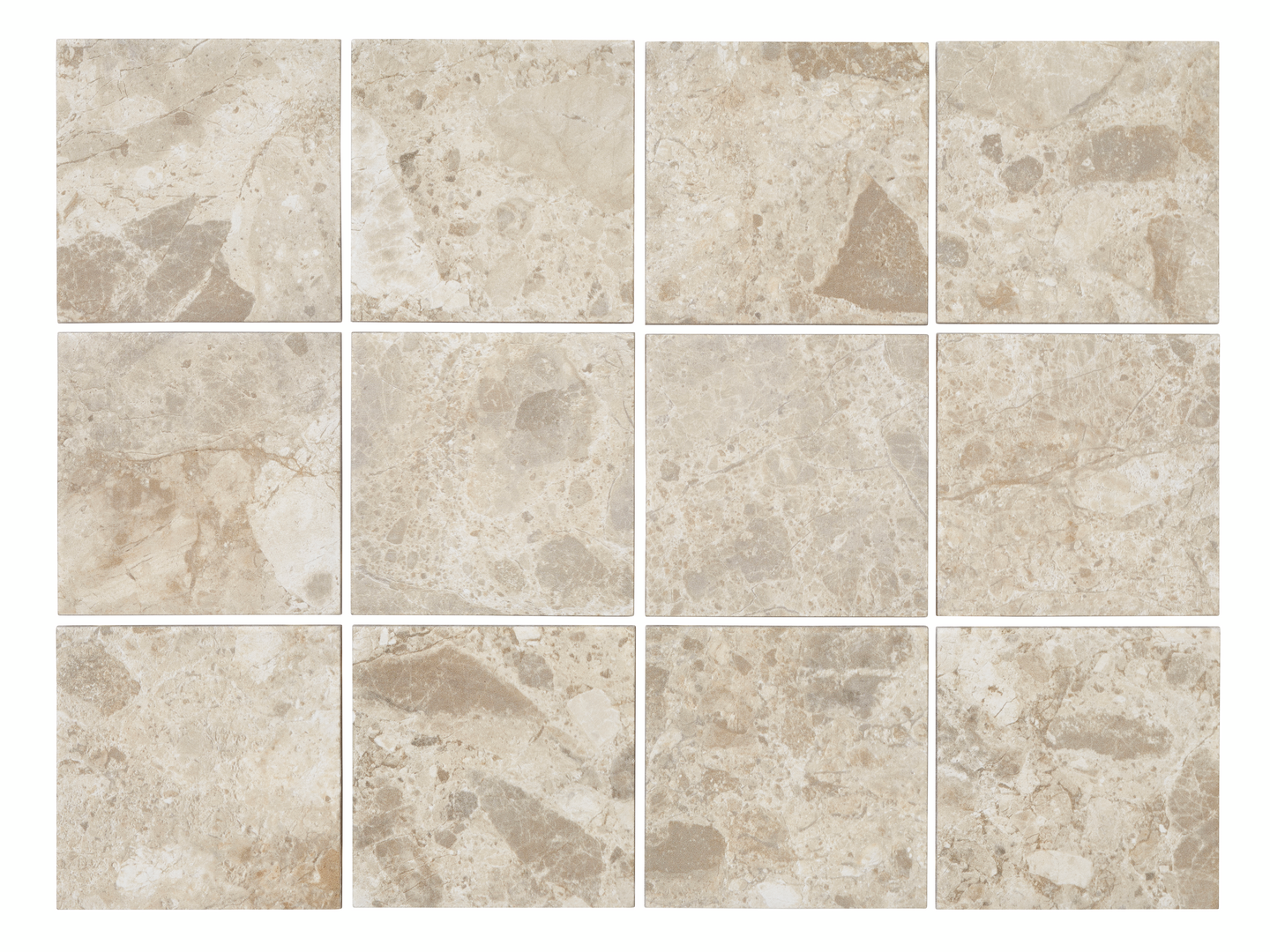 Lattialaatta Caràcter 10x10 Mix beige 0,96m²