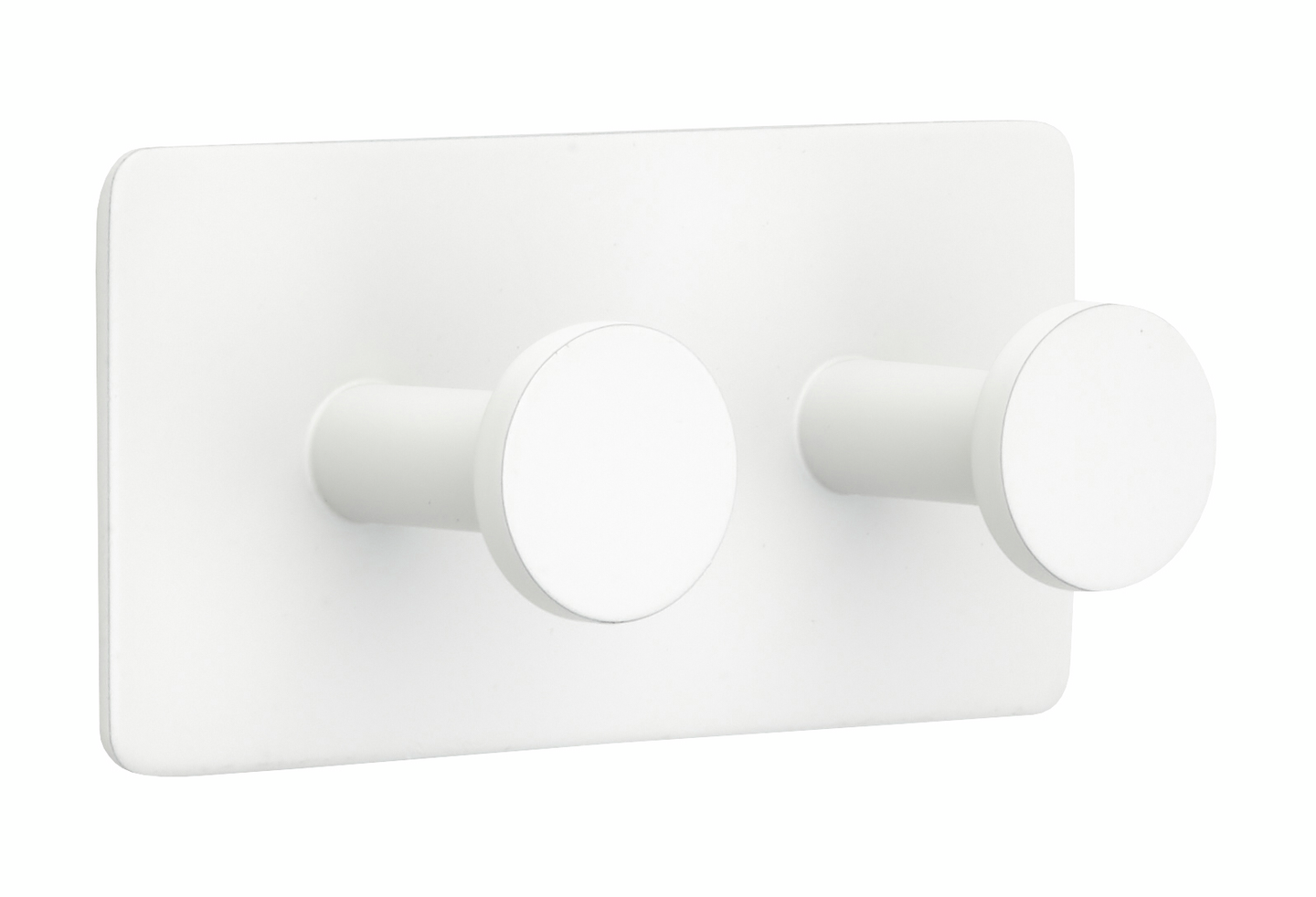 Tarrakoukku Cello Dot 2 koukkua ruostumaton teräs valkoinen