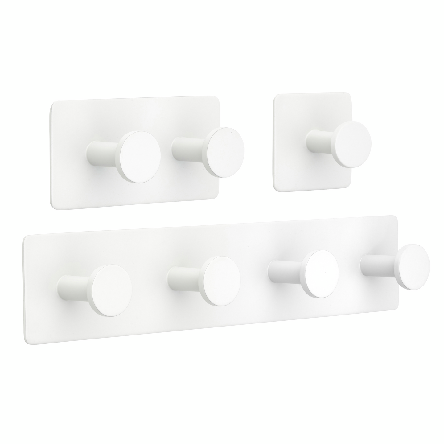 Tarrakoukku Cello Dot 2 koukkua ruostumaton teräs valkoinen