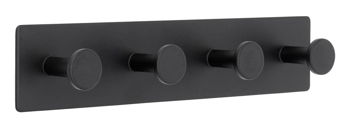 Tarrakoukku Cello Dot 4 koukkua ruostumaton teräs musta