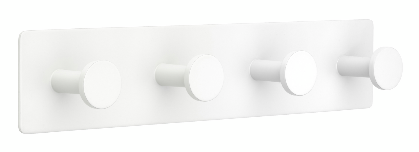 Tarrakoukku Cello Dot 4 koukkua ruostumaton teräs valkoinen