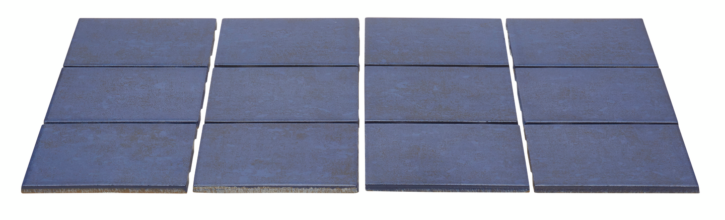 Lattialaatta Cello Kaya Rustic 9,7x9,7cm sininen 1,44m²