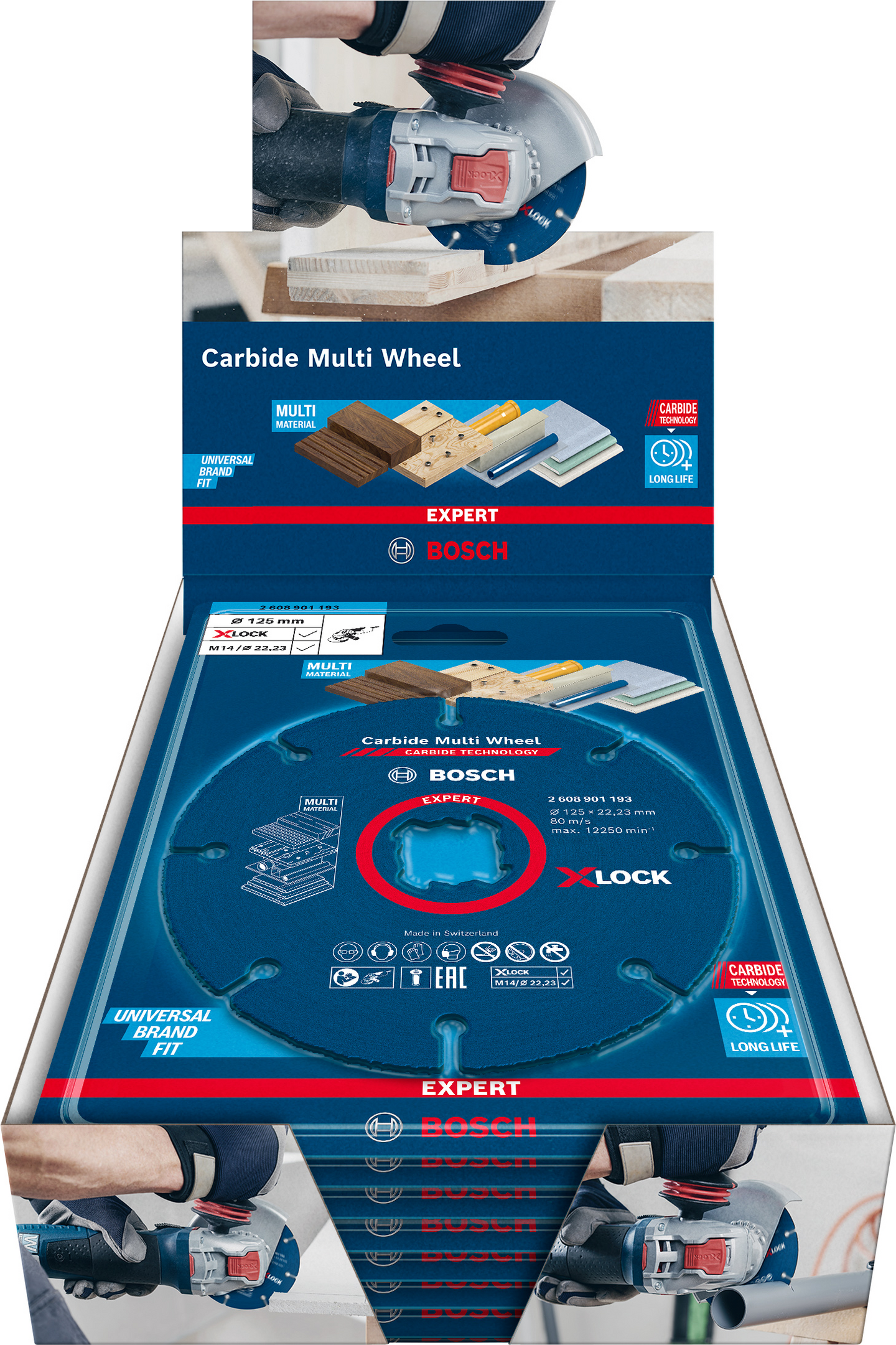 Katkaisulaikka Bosch EXPERT Carbide Multi Wheel X-LOCK, 125 mm, 22,23 mm, 10 kpl