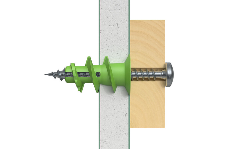 Kipsilevytulppa Fischer GK Green 90kpl