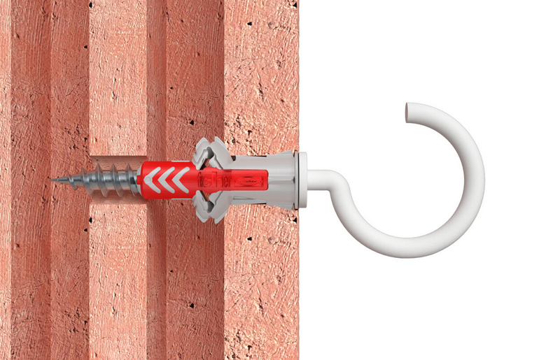 Nailontulppa Fischer Duopower 8x40mm RH N K valkoinen koukku 4kpl