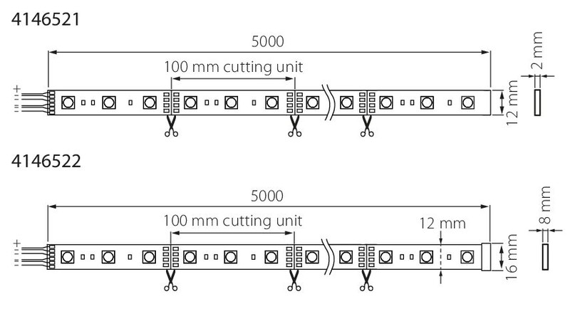 Led-nauha Airam Coloris Kit 24V 50W IP20 RGBTW 5m