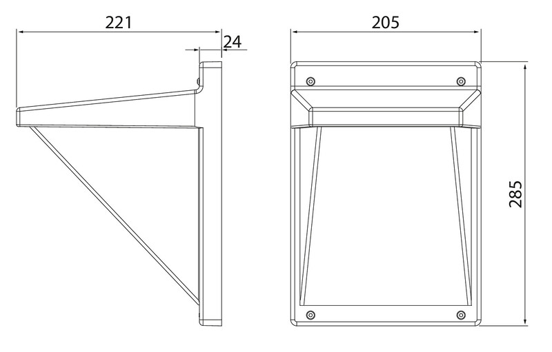 Ulkoseinävalaisin Airam Vino Duo 19W 830/840 PCO valkoinen