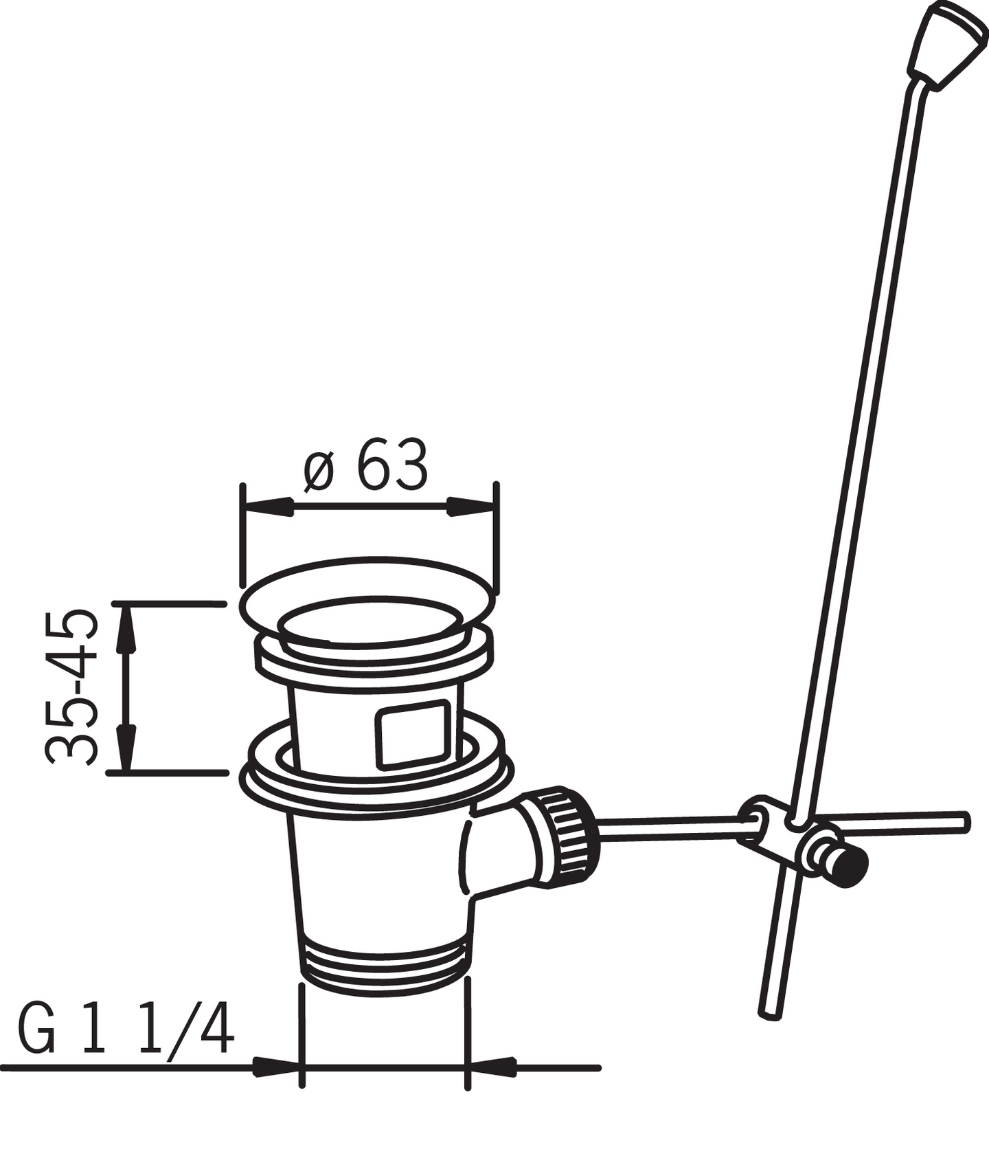 Vipupohjaventtiili Oras hanavaraosa 552051