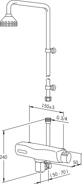 Suihkuhana Oras Electra 6195 pressostaatti