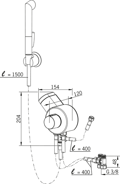 Bidetta-yksikkö Oras Optima Smart 197095