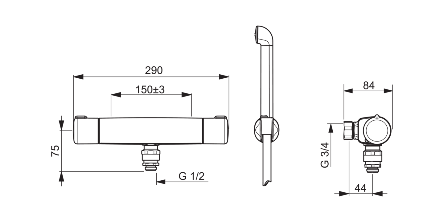 Suihkuhana Oras 7484 Nova termostaatti