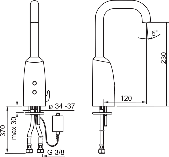 Pesuallashana Oras 6330FZ Electra 6V Bluetooth 120mm juoksuputkella