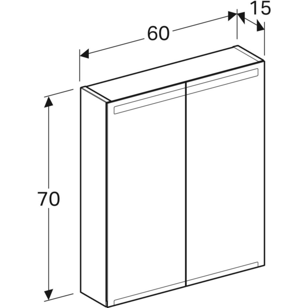 Peilikaappi IDO Reflect L60 K70 S18cm valot pistorasia