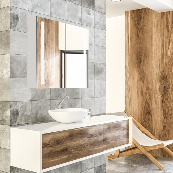 Peilikaappi Tammiholma Empoli 60x60cm 24,5W LED-valo ja pistorasia