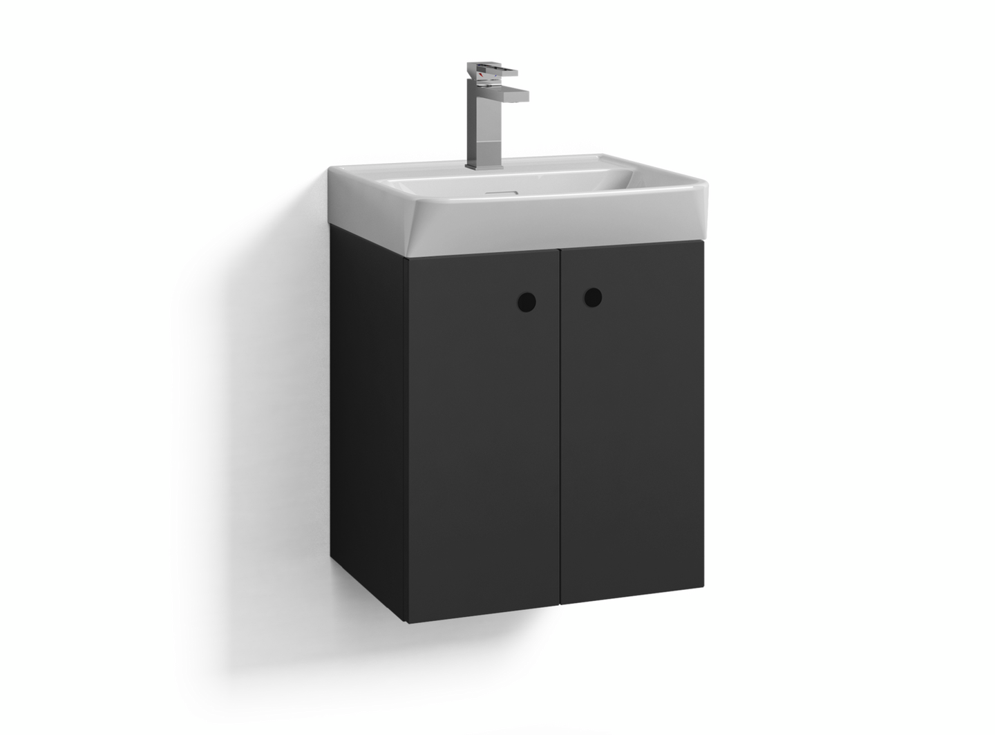 Allaskaappi Svedbergs Intro grafiitinharmaa 2 ovea metallia