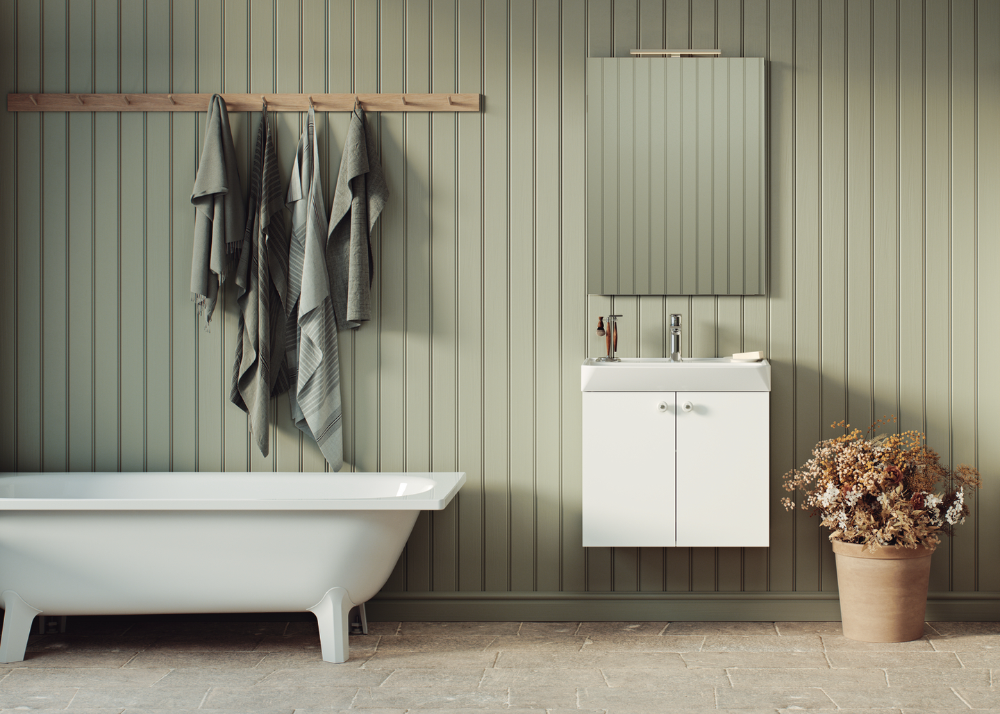 TVÄTTSTÄLLSSKÅP SVEDBERGS SKAPA VIT 2DÖRR 1HYLL 60X35X50CM