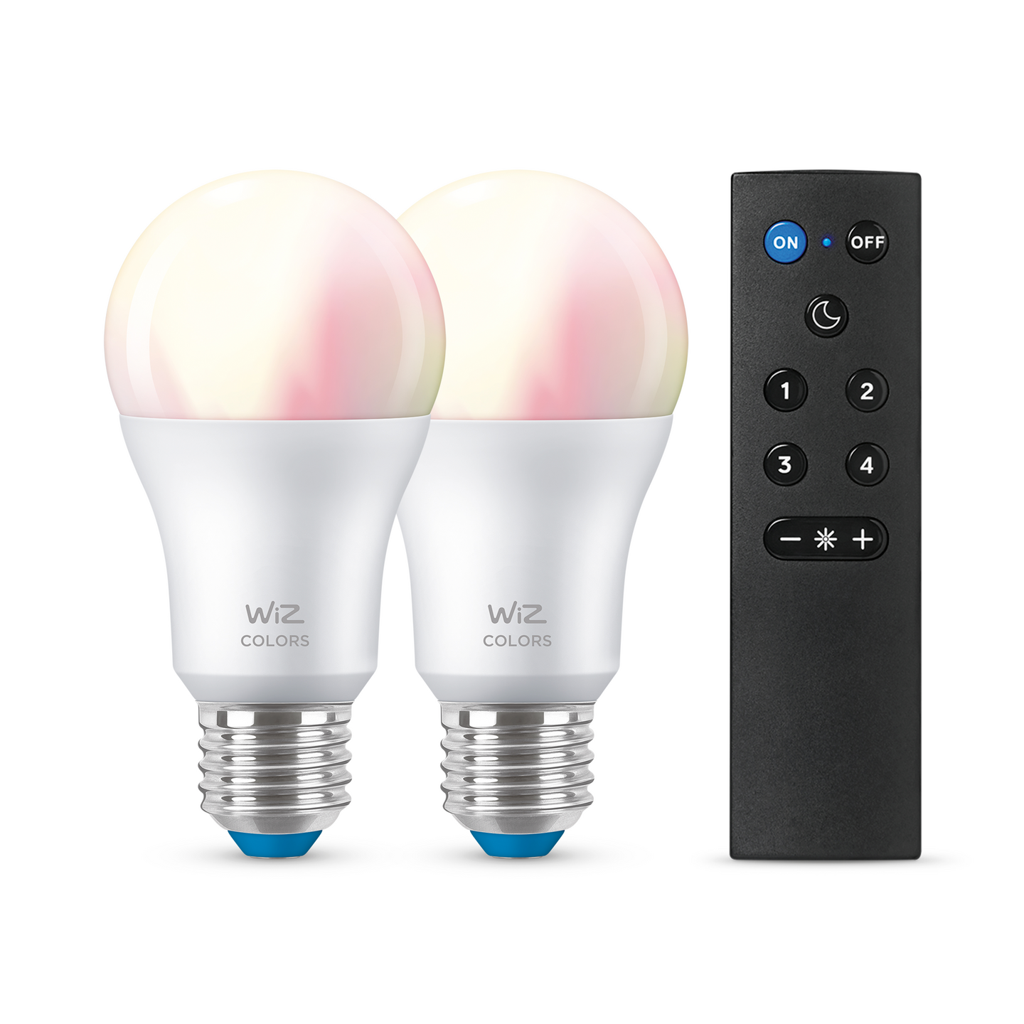 Aloituspakkaus WiZ wi-fi 7W A60 E27 RGB color 2kpl +remote
