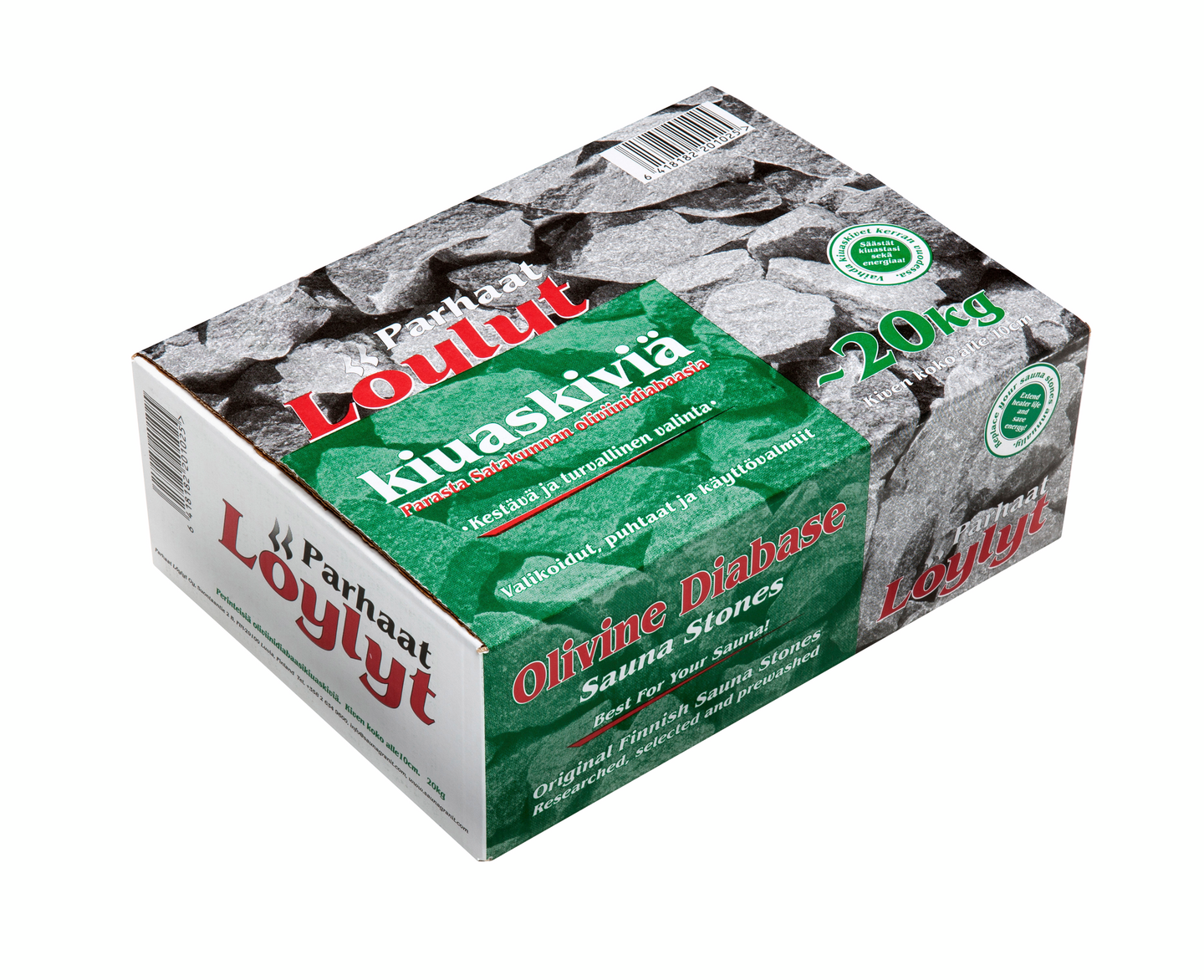 Kiuaskivi Parhaat Löylyt oliviinidiabaasi alle 10cm 20kg