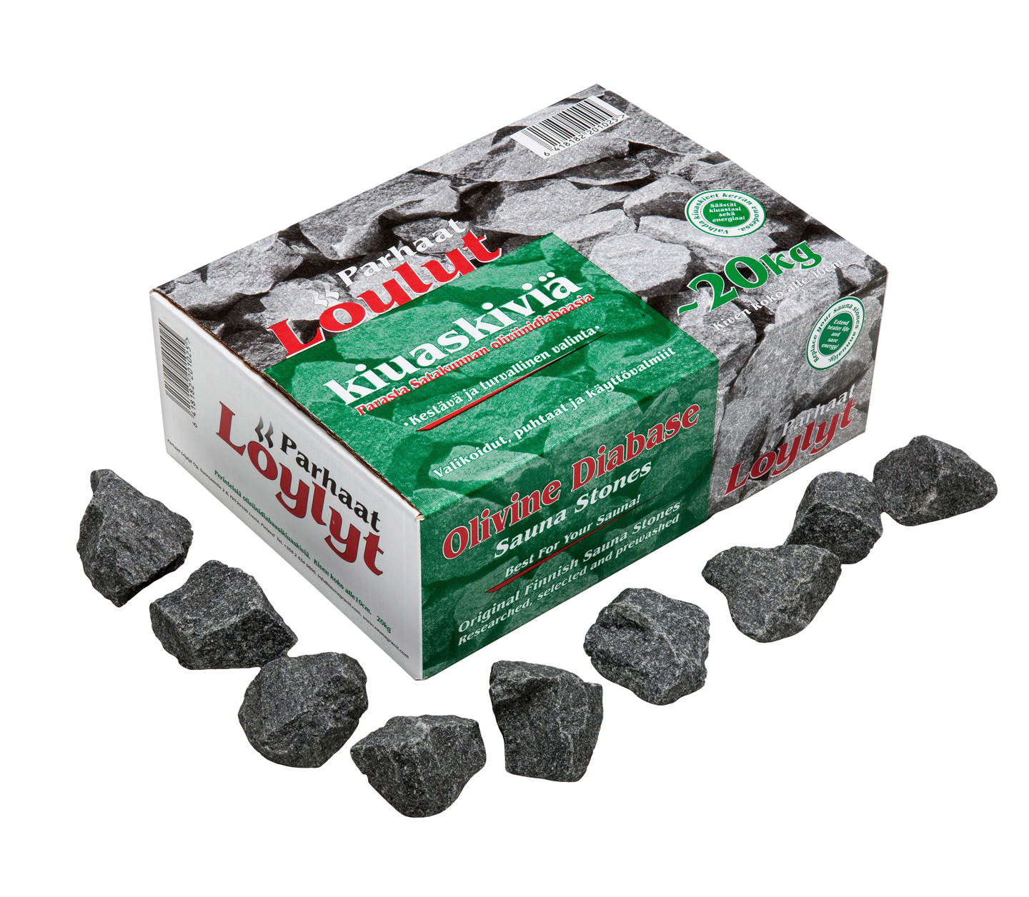 Kiuaskivi Parhaat Löylyt oliviinidiabaasi alle 10cm 20kg