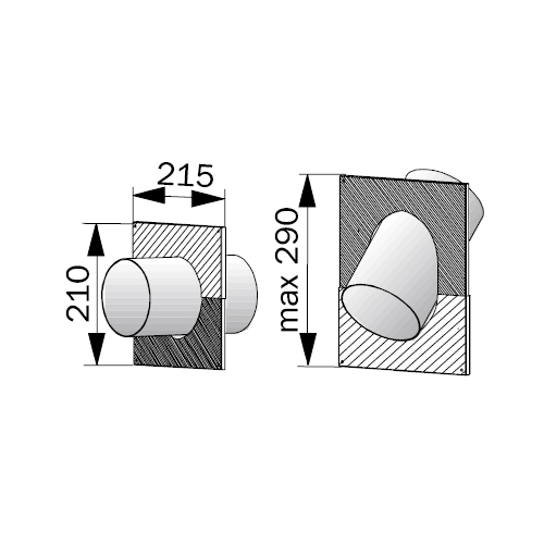 Läpivientikaulus Harvia 115mm rst