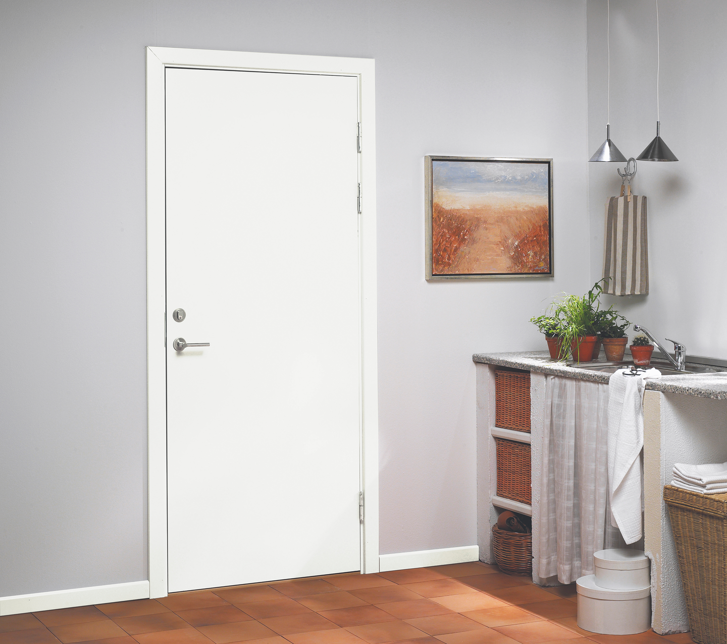 Palo-ovi Swedoor Fire 810 valkoinen karmi