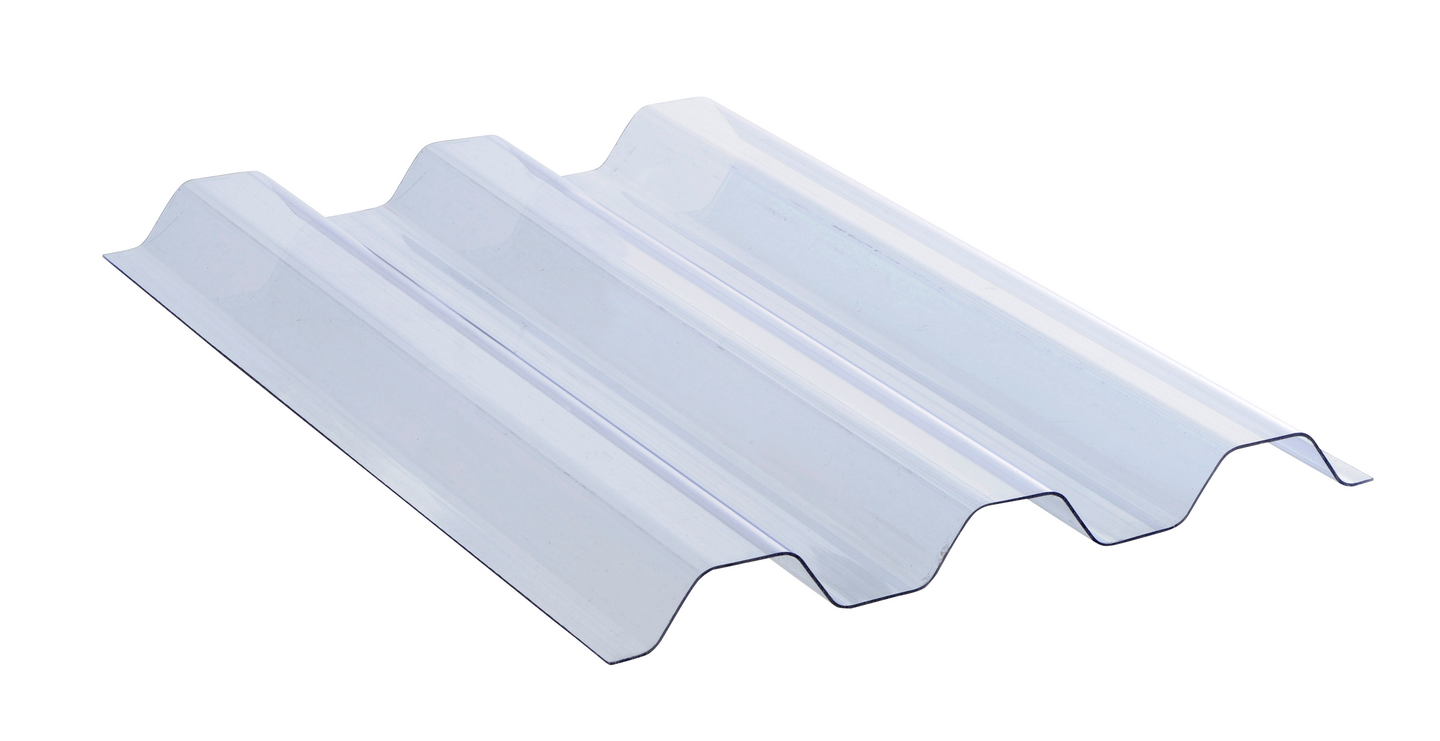 Valokate PROF Greca kirkas 1,0x1060x3000mm PVC sinertävä