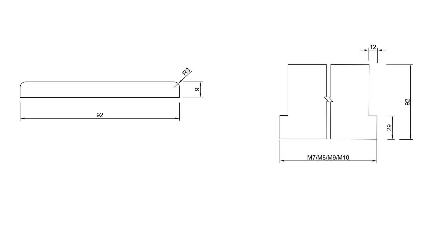 Tuuletuskynnys tammi 9x92/29 93cm