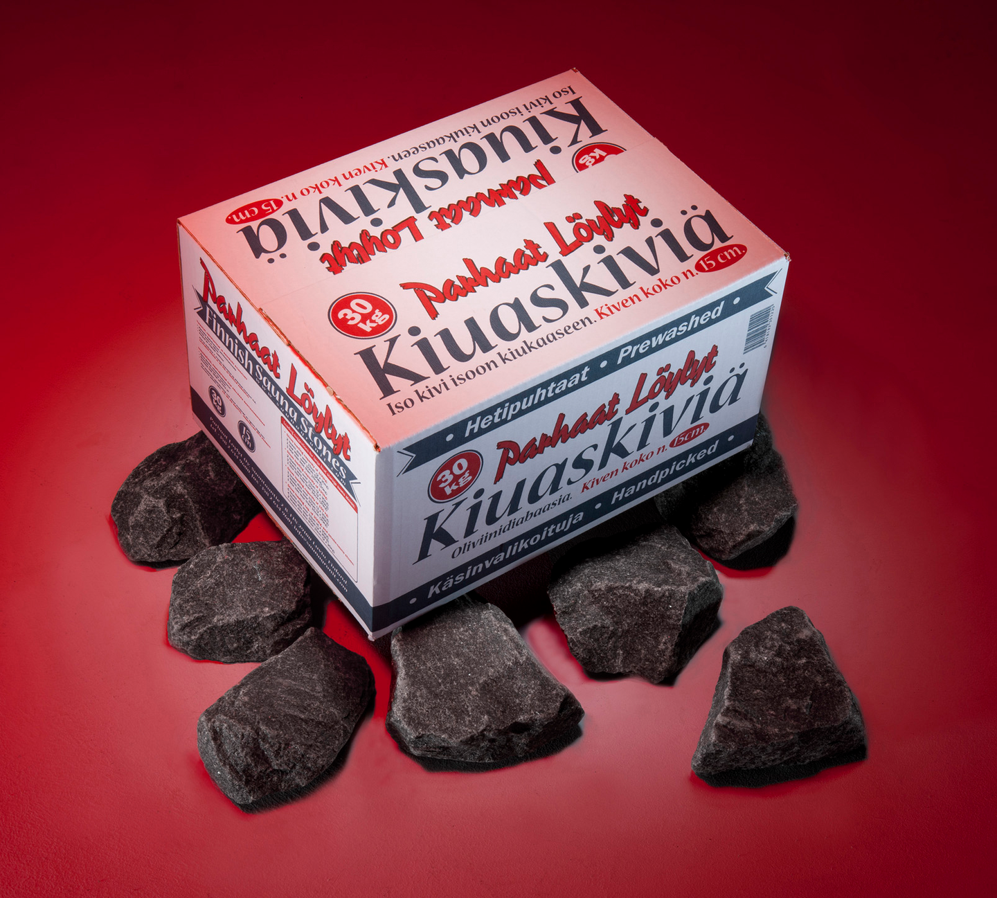 Kiuaskivi Parhaat Löylyt oliviinidiabaasi 15cm 30kg