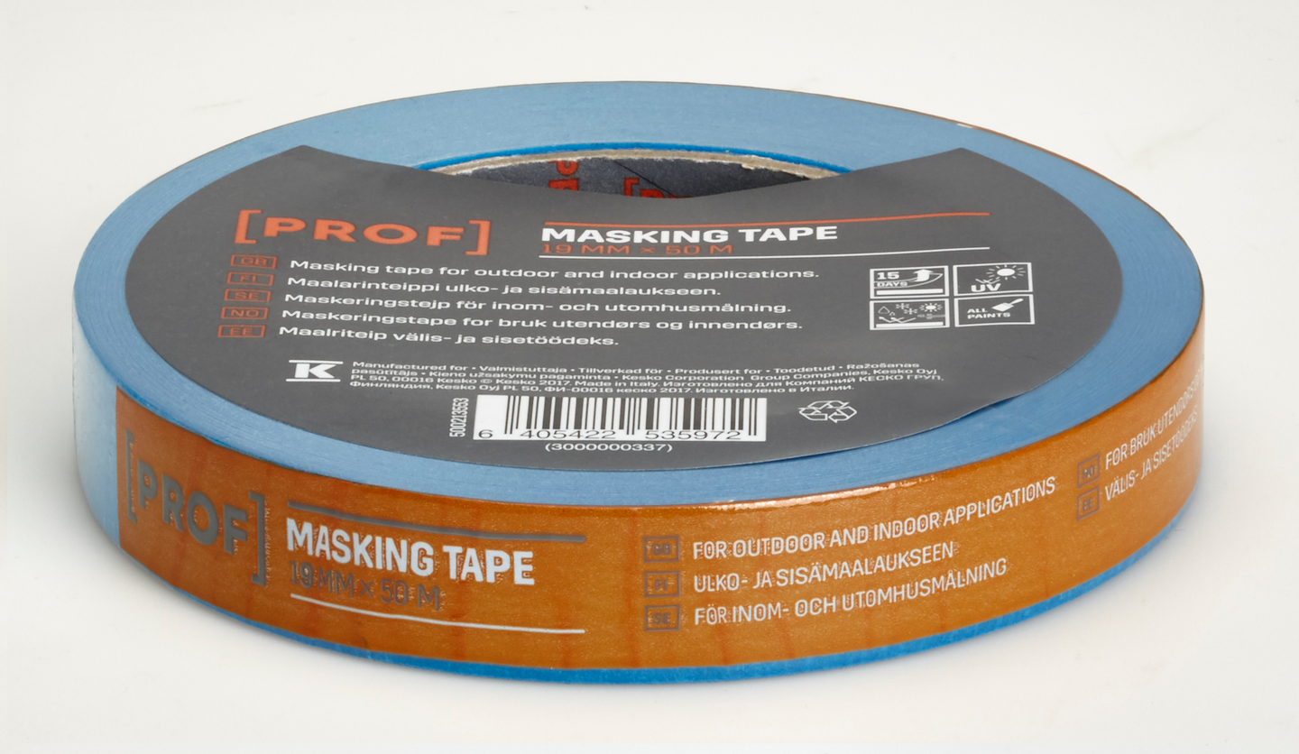 Maalarinteippi PROF sininen 19mm x 50m