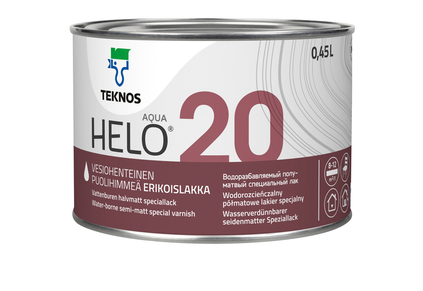 Helo Aqua 20 Erikoislakka 0,45l puolihimmeä sävytettävissä